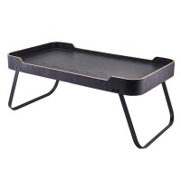 Black Wood Veneer Room Service Tray